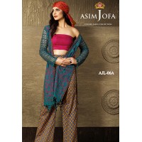 Asim Jofa Luxury Lawn Collection 2016 Original - 03 Pcs Suit AJL6-A